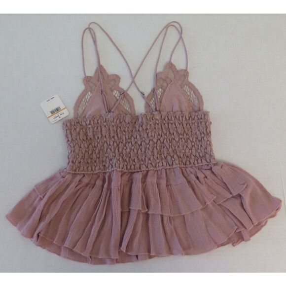 Free People Intimately F19L04406-6537 Women's Sz S Mauve Adella Lace Cami $68 - Picture 2 of 5